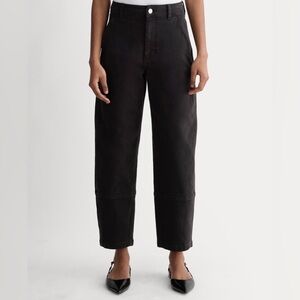 Everlane Black utility barrel pants